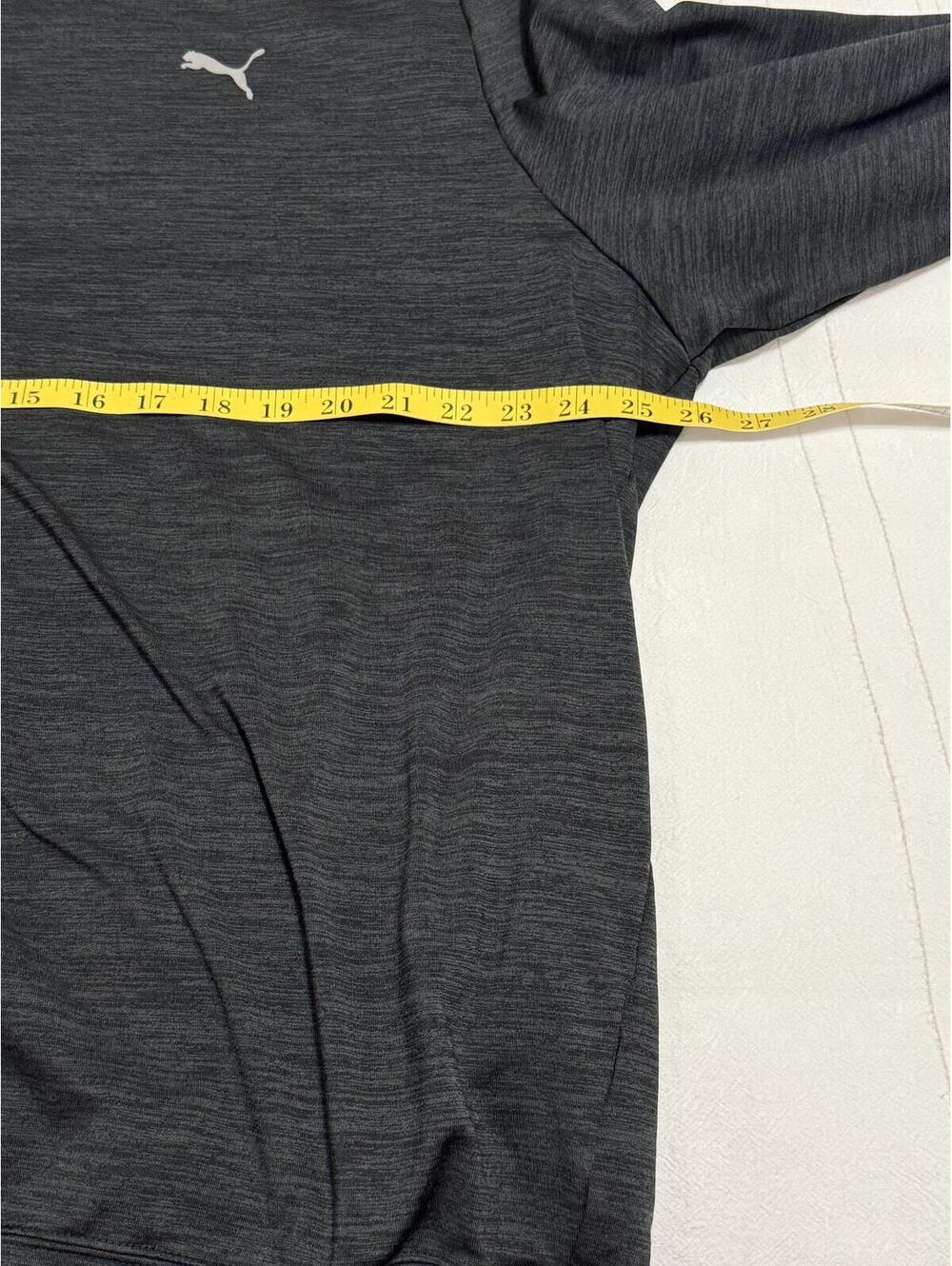 Puma Men's Crew Neck Sweatshirt | Size XXL | Dark Heather Black - Picture 5 of 7